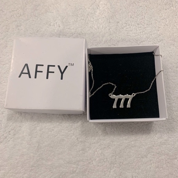 AFFY Jewelry - NIB AFFY Silver 777 Astrology Necklace-W/ Extendable Chain-Angel Number Necklace